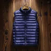 Gilets pour hommes 2023 hiver hommes canard vers le bas gilet manteau sans manches doudoune automne léger gilet hommes coréen décontracté tendance