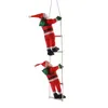 Santa Claus Climbing on Rope Ladder Christmas Ornament for Xmas Tree Indoor Outdoor Hanging Ornament Decor Party Home Door Wall Decoration