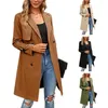 Women's Trench Coats Stylish Long For Women Double Breasted Closure Sleeve