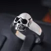 Solitaire Ring Zabra Real 925 Sterling Silver Punk Skull Men Vintage Rings for Women Lovers Fashion Coola Jewelry Anillos de Plata 231007