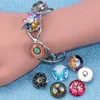 Charm Bracelets 20 Pieces 18mm Bracelet Decorative Snap Buttons Rhinestone Fashion Decoration Handicraft Personalized Jewelry Making