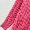 Женские свитера, женский розовый свободный длинный свитер с блестками, зима 2023, теплый сексуальный вязаный топ с круглым вырезом