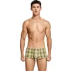 Shorts pour hommes 2023 SEOBEAN Short Coton Mâle Boxer Ménage Plaid Casual