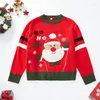 Kvinnors tröjor Cartoon Santa Print Söt stickadkläder Casual Loose Jumpers Kvinnliga pullover Toppar Julklapp till kvinnor 2023 Ankomster