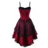 Casual Dresses Viktorianisches Gothic Vintage Kleid Frauen Plus Size Schnürkorsett High Low Cosplay Kostüm Mittelalter Party Steampunk Dre295B