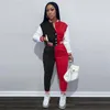 Women's Two Piece Pants Womens Clothes Arrival 2023 Stitching Long Sleeve Lapel Two-piece Baseball Uniform Set Wholesale Drop