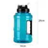 Bottiglie d'acqua Bottiglia da 2 litri con manico Grande portatile da viaggio per allenamento Sport Fitness Coppa Scala temporale senza BPA