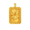 Pendants Fashion 24k Gold Plated Domineering Men's Buddha Jewelry Eagle Necklaces Pendant Not Fade Without Chain
