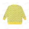 Xinxinbuy Hommes Designer Sweat À Capuche Pull Fleur Lettres Jaunes Jacquard Coton Casual Mode Femmes Noir XS-2XL2239