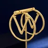 Projektant Gold Hoops Kolczyki Luksusowe biżuterię Big Circle Pierścienie Panie Panie Love Earring Women Ear Studs z kolczykami z literami 5 cm Ohrring266n