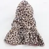Dog Apparel Pets Dogs Leopard Pattern Tutu Coat Dress Puppy Hoodies Both Sides Wear Winter Clothes For Small Clothing
