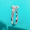 Solitaire Ring AnuJewel 38cttw Oval Cut D Color Diamond Engagement 925 Sterling Silver Rings For Women Jewelry Wholesale 231007