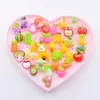 Haarschmuck 36 Teile/schachtel Kinder Nette Cartoon Ringe Blume Tier Form Ring Set Mix Finger Schmuck Kreative Mädchen Kinder Geschenke