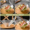 Servis uppsättningar Ramen Bowl Fruit Creative Clear Container lock Soppa sallad Ris maträtt transparent färg japansk typ glashushåll