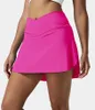 2024 Lu Lu Lemons Tennis taille -738 Femmes Yoga portant une jupe sportive anti-nue Fiess High Elastic