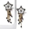 Dangle Earrings 2023 Bohemian Multicolor Star 교수형 민족적 밝은 구슬 Tassel 수제 진술 패션 보석