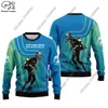 Suéteres para hombres Nombre personalizado Serie deportiva impresa en 3D Buceo Tiro Patrón de boxeo Auténtico suéter feo Invierno Casual Unisex