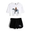 Survêtements pour hommes Beyonce World Tour Fans de musique Midriff-baring Ensembles de culture ajustés imprimés T-shirt court Gym Streetwear Pantalons Femmes