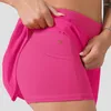 Actieve shorts met logo Lu Yoga-trainingssweatshirt voor dames met hoge taille