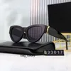 mit Box, modische Damen-Designer-Sonnenbrille für Brillen und Herren, Katzenaugen-Modell, spezieller UV-Schutz 400, Buchstabe Big Leg Double Beam Frame Outdoor