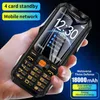 Unlocked 4 sim card Rugged Mobile Phone 3.5 inch Outdoor Loud Sound Flashlight Torch Large Battery Long Standby Speed Dial Big Button Cellphone