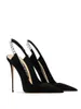 Dress Shoes 2023 Summer High Quality Water Diamond Women's Heel Fashion Back Hollow Baotou Pumps Sandals Pointed Thin