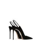 Dress Shoes 2023 Summer High Quality Water Diamond Women's Heel Fashion Back Hollow Baotou Pumps Sandals Pointed Thin