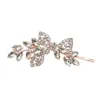 Pinces à cheveux mode coréenne strass feuille épingles à cheveux côté fait à la main brillant cristal pinces à cheveux pour mariée mariage femmes fête bijoux