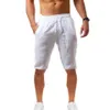 Pantaloncini da uomo estivi Pantaloni da corsa 2021 Cotone di lino Casual da uomo Boardshorts Homme Abbigliamento Palestra Fitness Pantaloni corti Male242d