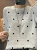 Blusas femininas florais de malha para mulheres manga longa streetwear moda pullovers bordado vintage solto 2023 outono inverno topos