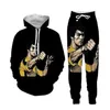 Felpe con cappuccio pantaloni Hip Hop da donna nuovi uomini Bruce Lee divertenti stampa 3D F09227V