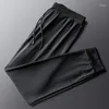 Men's Pants Sports Quick-drying Ice Silk Breathable Nine-point Summer Thin Running Fitness Loose Mesh Air-conditioning Trousers