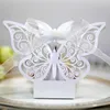 Confezione regalo 20 pezzi Elegante scatola di caramelle a forma di farfalla Decorazione di nozze Forniture di souvenir per San Valentino Borsa per biscotti per baby shower