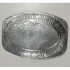 Dostępne zastawy obiadowe 20pcs Owalne Płyty do serwowania taca aluminiowa potrawy stołowe dla imprez bankietowych z grilla (losowe (losowe