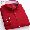 Aoliwen männer langarm Oxford hemd druck Einfarbig streifen hohe qualität Frühling und herbst casual hemden für männer schlank 210331239q