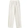 Calças femininas de alta qualidade branco feminino calças de seda para mulheres casual harem moda coreana 2023 pantalones de mujer pph4174