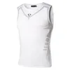 Jeansian Sport débardeurs débardeurs sans manches chemises course Grym entraînement Fitness mince Compression LSL207 White2 220408268t