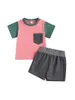 Set di abbigliamento Mubineo Bambino Neonato Abbigliamento estivo T-shirt Pantaloncini Completi T-shirt a maniche corte Set