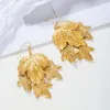 Dangle Earrings Fashion Gold Color Multi Layered Plant Leaves Classic Vintage Drop For Women Jewelry Party Girls Gifts