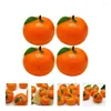 Party Decoration 4 PCS Fruit Ornaments Artificial Oranges Simulation Tangerine Trendy Model Plastic Foam Table Decorations