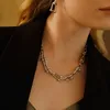 Чокеры TOFFLO, ювелирные изделия из нержавеющей стали, ожерелье в форме подковы, женское ожерелье BSP674 231007