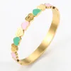 Designer Gold Plating Lucky Necklace Cuff Bangles Women Girls Wedding Party Charm Bangles Quality Jewelry tiffanyjewelry 559