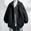 メンズジャケット秋のめちゃくちゃフリースソフトコートセーターパーカールーズタートルネックウォームジャケット韓国ファッションソリッド特大の男性5xl