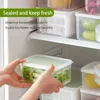 Bouteilles de stockage en plastique cuisine réfrigérateur organisateur grande capacité boîte de conservation des aliments légumes fruits garder frais Drain bac à légumes