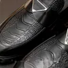 Cowhide Mens Leather Dress Shoes Designer Luxury Black Sneakers Breathable Non-slip Wear-resistant Rubber