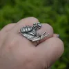 Anillos de racimo 1 unids Sanlan Vintage aleación caracol hongo anillo para mujeres y hombres naturaleza animales amantes joyería