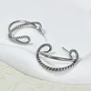 Серьги-кольца из стерлингового серебра 925 пробы David Y Classic 2023, 14-каратное позолоченное серебро, женская пряжка, подарок