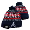 LS Beanies Braves Bobble Hats Baseball Ball Caps 2023-24 Fashion Designer Bucket Hat Chunky Knit Faux Pom Beanie Christmas Hat Sport Knit Hatts