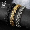 Fongten punk dragão cobra link corrente pulseira masculina 316l aço inoxidável preto ouro prata cor viking moda pulseiras jóias 2202s