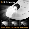 Alligator light headlights LED shoe light strip 3 light modes IPX5 waterproof suitable for walking dogs, camping, cycling headlights 12 LL